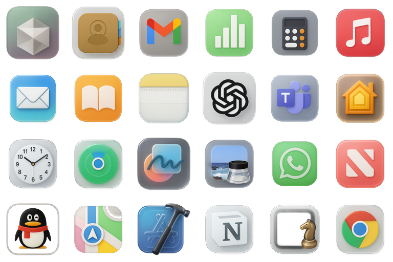 Glassmorphism Theme Preview